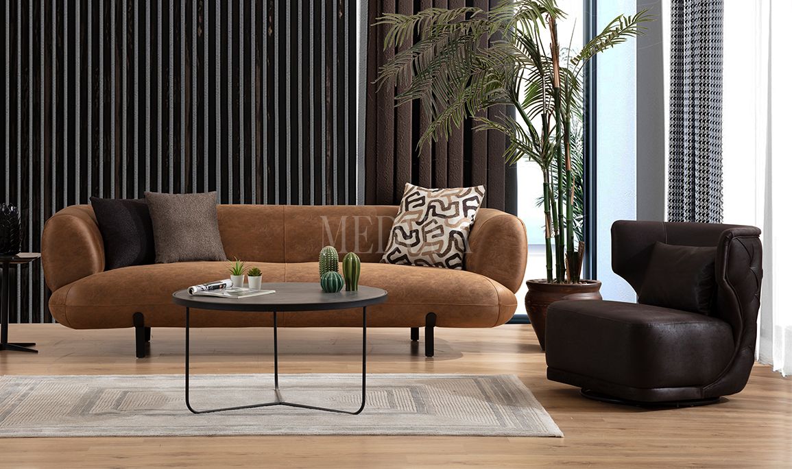 Medusa Home Mobilya - Manetti Kahve Koltuk Takımı