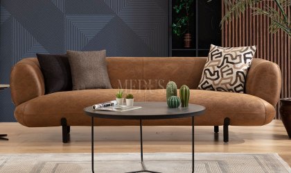 Medusa Home - Manetti Kahve Üçlü Koltuk Medusa Home - Manetti Kahve Üçlü Koltuk