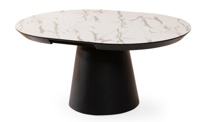 Medusa Home Mobilya - Marble Açılabilir Yuvarlak Masa