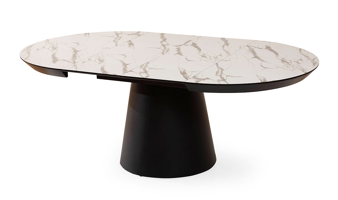 Medusa Home Mobilya - Marble Açılabilir Yuvarlak Masa