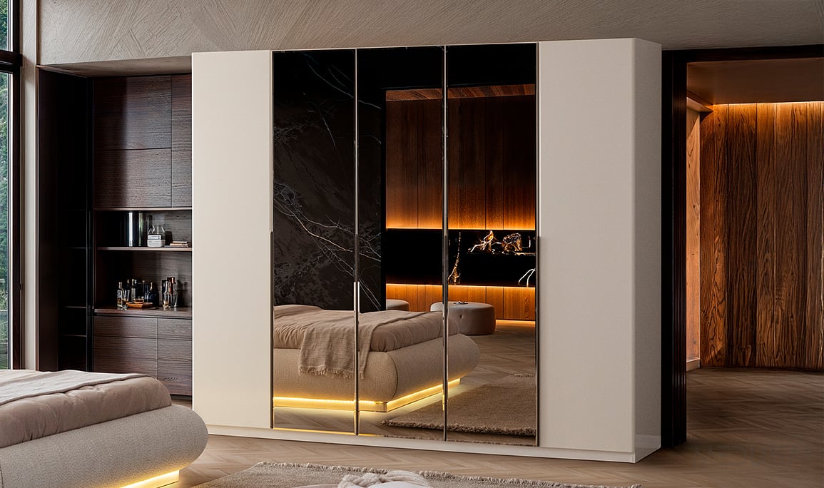 Medusa Home Mobilya - Marcel 3 Kapı Aynalı Gardırop