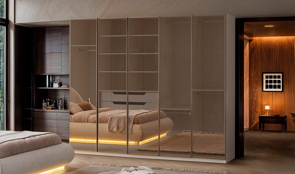 Medusa Home Mobilya - Marcel 5 Kapı Reflekte Gardırop
