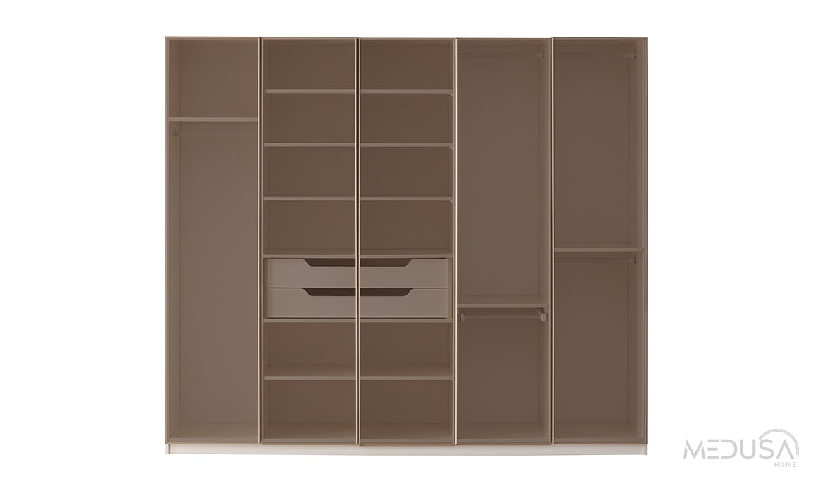 Medusa Home Mobilya - Marcel 5 Kapı Reflekte Gardırop