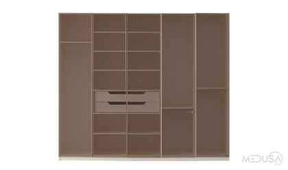 Medusa Home Mobilya - Marcel 5 Kapı Reflekte Gardırop