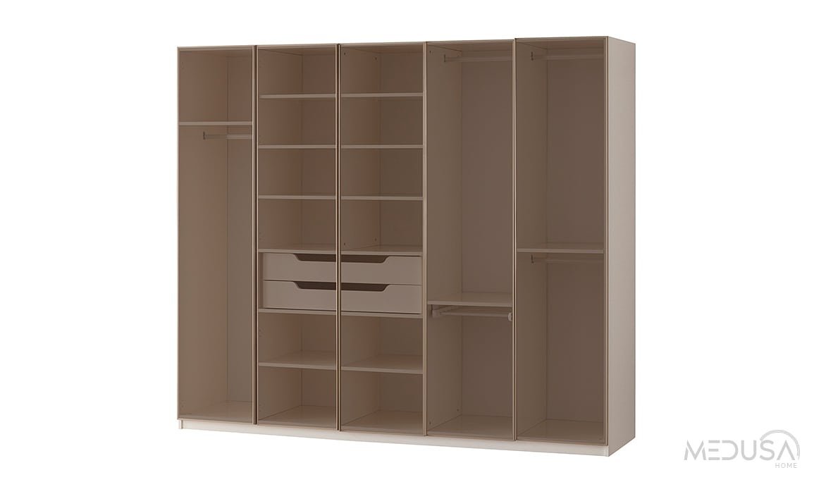 Medusa Home Mobilya - Marcel 5 Kapı Reflekte Gardırop