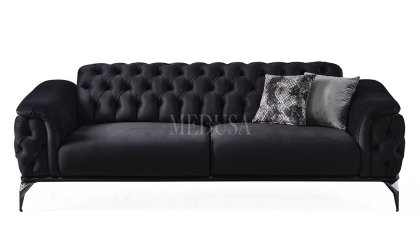 Medusa Home - Marin Üçlü Koltuk Siyah Medusa Home - Marin Üçlü Koltuk Siyah