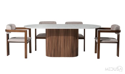 Medusa Home Mobilya - Marina Mermer Yemek Masası