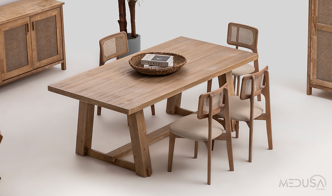 Medusa Home Mobilya - Marrakech Ahşap Yemek Odası