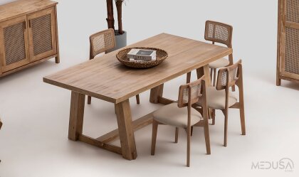 Medusa Home Mobilya - Marrakech Ahşap Yemek Odası