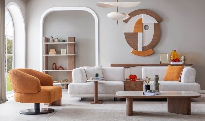 Medusa Home Mobilya - Matilda Ceviz Koltuk Takımı