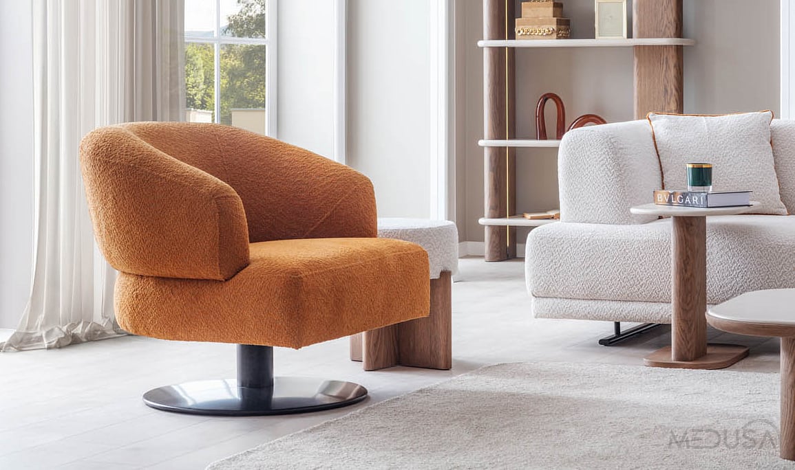 Medusa Home Mobilya - Matilda Ceviz Koltuk Takımı