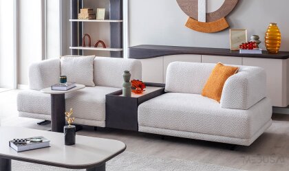 Medusa Home Mobilya - Matilda Sehpalı Üçlü Koltuk