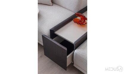 Medusa Home Mobilya - Matilda Sehpalı Üçlü Koltuk