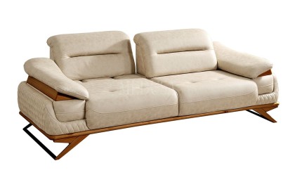 Medusa Home Mobilya - Maverick Beyaz Üçlü Koltuk