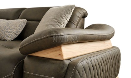 Medusa Home Mobilya - Maverick Dış Budak Yeşil Üçlü Koltuk