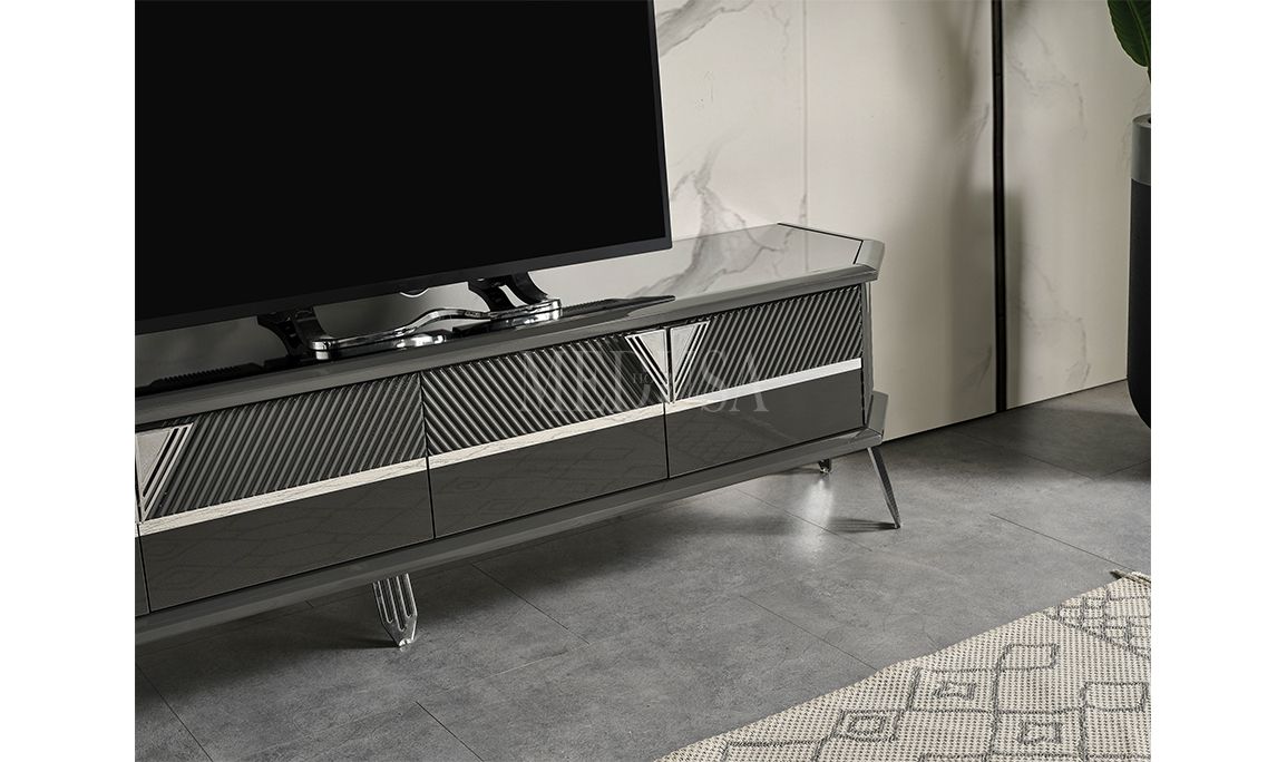 Medusa Home Mobilya - Max Antrasit-Silver Tv Ünitesi