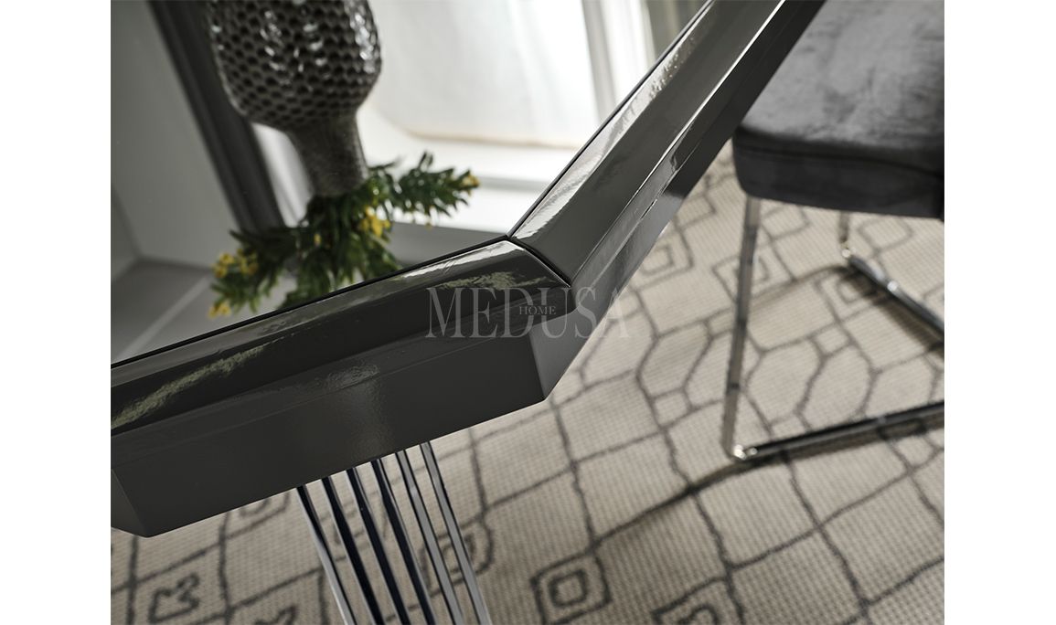 Medusa Home Mobilya - Max Antrasit-Silver Yemek Masası