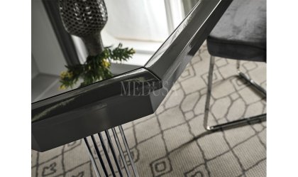 Medusa Home Mobilya - Max Antrasit-Silver Yemek Masası