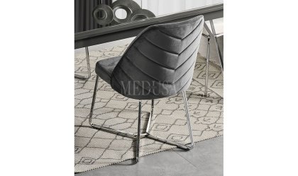 Medusa Home Mobilya - Max Antrasit-Silver Yemek Odası