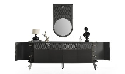 Medusa Home Mobilya - Max Antrasit-Silver Yemek Odası