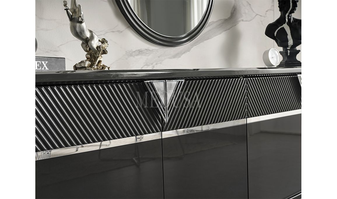 Medusa Home Mobilya - Max Antrasit-Silver Yemek Odası