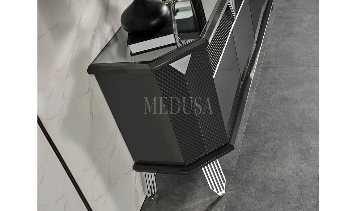 Medusa Home Mobilya - Max Antrasit-Silver Yemek Odası