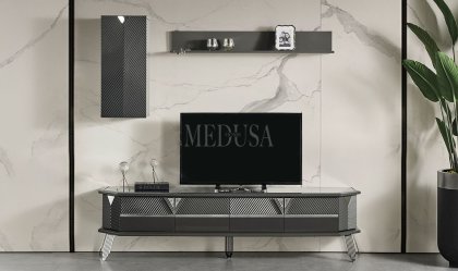 Medusa Home Mobilya - Max Antrasit-Silver Yemek Odası