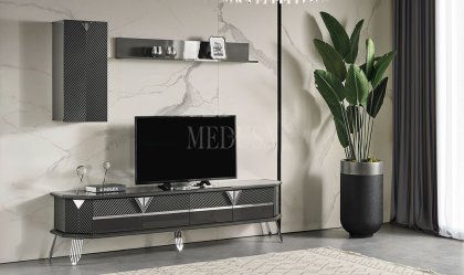 Medusa Home Mobilya - Max Antrasit-Silver Yemek Odası