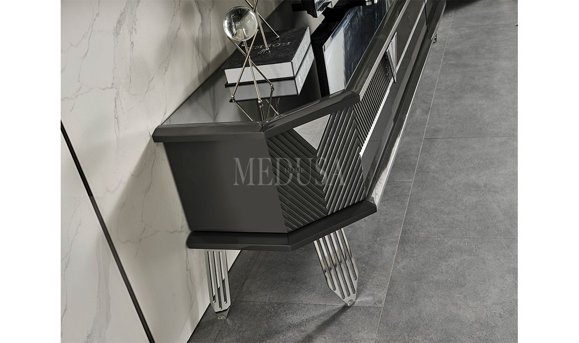 Medusa Home Mobilya - Max Antrasit-Silver Yemek Odası