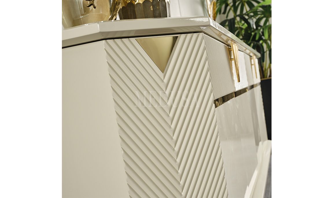 Medusa Home Mobilya - Max Beyaz-Gold Konsol