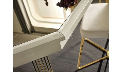 Medusa Home Mobilya - Max Beyaz-Gold Sandalye 02