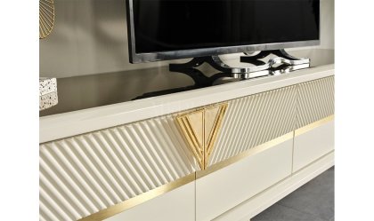 Medusa Home Mobilya - Max Beyaz-Gold Tv Ünitesi