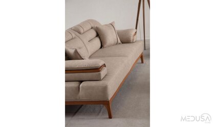 Medusa Home Mobilya - Maybach A.Kahve Üçlü Koltuk