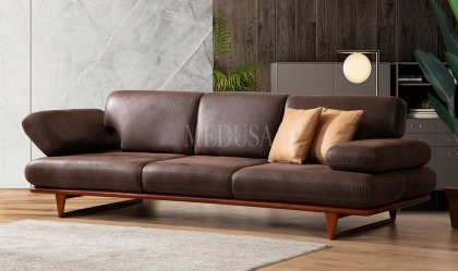 Medusa Home Mobilya - Mayon Ahşap Dörtlü Koltuk