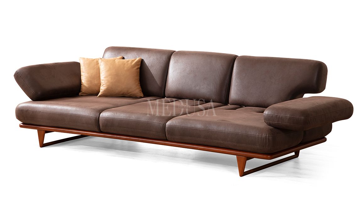 Medusa Home Mobilya - Mayon Ahşap Dörtlü Koltuk