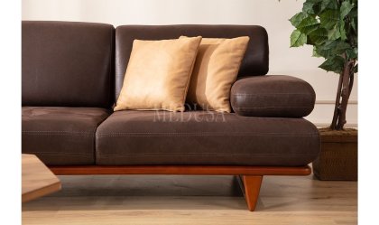 Medusa Home Mobilya - Mayon Ahşap Dörtlü Koltuk