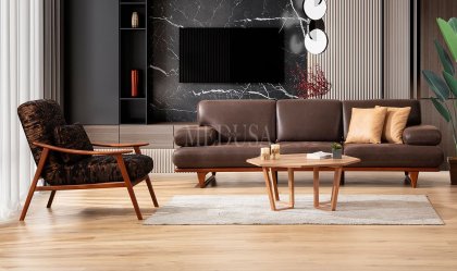 Medusa Home Mobilya - Mayon Ahşap Koltuk Takımı