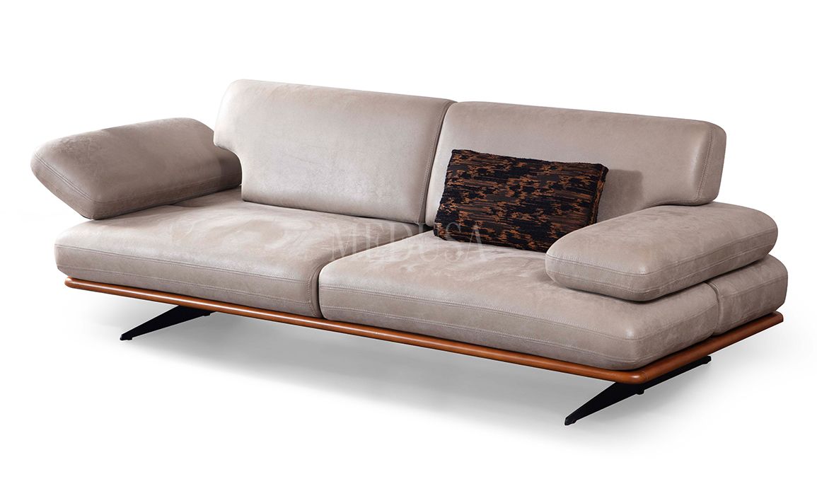 Medusa Home Mobilya - Mayon Metal Ayaklı Üçlü Koltuk