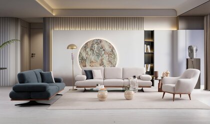 Medusa Home Mobilya - Mayon Natural Koltuk Takımı - Modern Koltuk Takımları Medusa Home Mobilya - Mayon Natural Koltuk Takımı - Modern Koltuk Takımları
