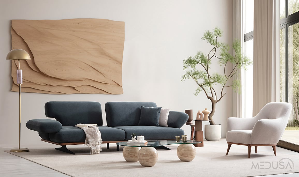 Medusa Home Mobilya - Mayon Natural Koltuk Takımı