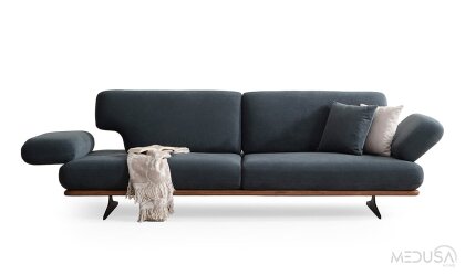 Medusa Home Mobilya - Mayon Natural Üçlü Koltuk