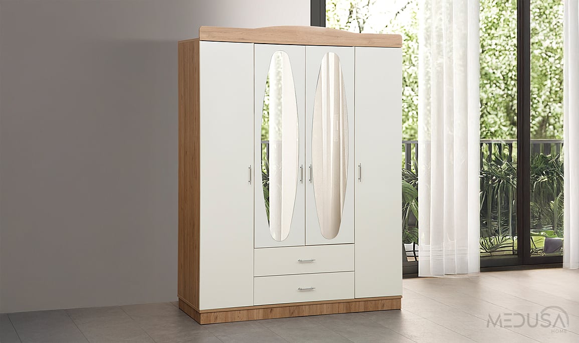 Medusa Home Mobilya - Mercan 4 Kapılı Gardırop