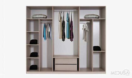 Medusa Home Mobilya - Merlin Silver Gardırop