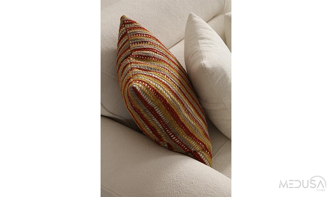 Medusa Home Mobilya - Mikano Beyaz Üçlü Koltuk