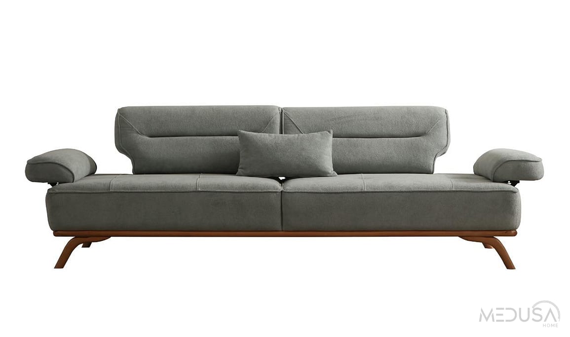 Medusa Home Mobilya - Mikano Yeşil Üçlü Koltuk