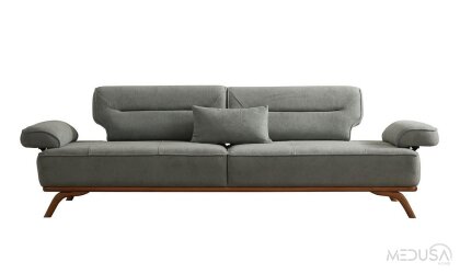 Medusa Home Mobilya - Mikano Yeşil Üçlü Koltuk