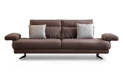 Medusa Home Mobilya - Milan Dinlenmeli Üçlü Koltuk Kahve
