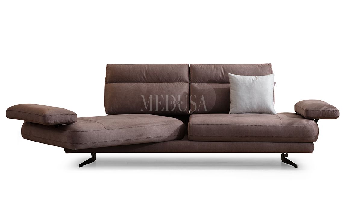 Medusa Home Mobilya - Milan Dinlenmeli Üçlü Koltuk Kahve