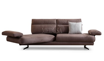 Medusa Home Mobilya - Milan Dinlenmeli Üçlü Koltuk Kahve