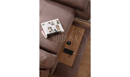 Medusa Home Mobilya - Milan Dinlenmeli Üçlü Koltuk Kahve